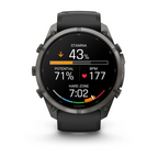 Garmin Fenix 9 Pro İnreach 51MM Karbon Gri DLC Titanyum Siyah Silikon Kayışlı