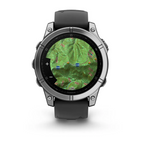 Garmin Fenix E – 47 mm AMOLED Paslanmaz Çelik Siyah Silikon Kayışlı