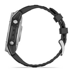 Garmin Fenix E – 47 mm AMOLED Paslanmaz Çelik Siyah Silikon Kayışlı