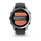 Garmin Fenix E – 47 mm AMOLED Paslanmaz Çelik Siyah Silikon Kayışlı