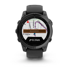 Garmin Fenix E - 47 mm AMOLED Slate Gri Siyah Silikon Kayışlı