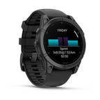 Garmin Fenix E - 47 mm AMOLED Slate Gri Siyah Silikon Kayışlı