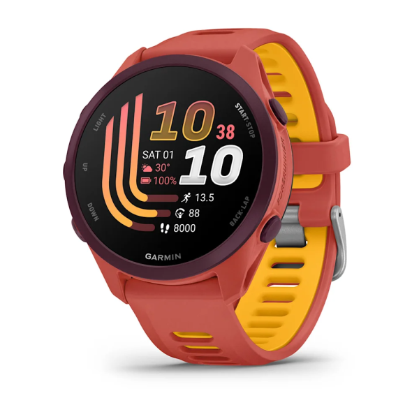 Garmin Forerunner 170 Music Kırmızı Pembe, Kırmızı Pembe/Mango Kayışlı