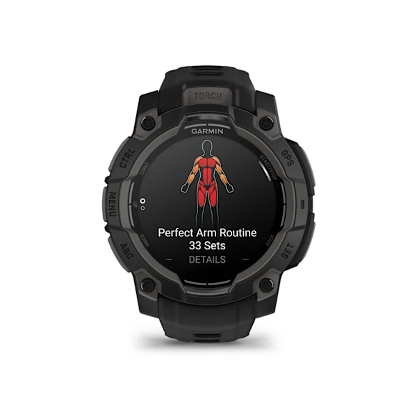 Garmin Instinct 3 – 45 mm AMOLED Siyah Silikon Kayışlı