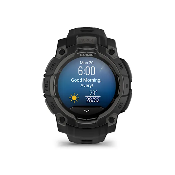 Garmin Instinct 3 – 45 mm AMOLED Siyah Silikon Kayışlı