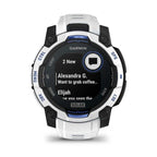 Garmin Instinct 3 – 45 mm Solar Beyaz Mavi