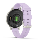 Garmin Lily 2 Active Gümüş Mor Yasemin Silikon Kayışlı