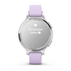 Garmin Lily 2 Active Gümüş Mor Yasemin Silikon Kayışlı