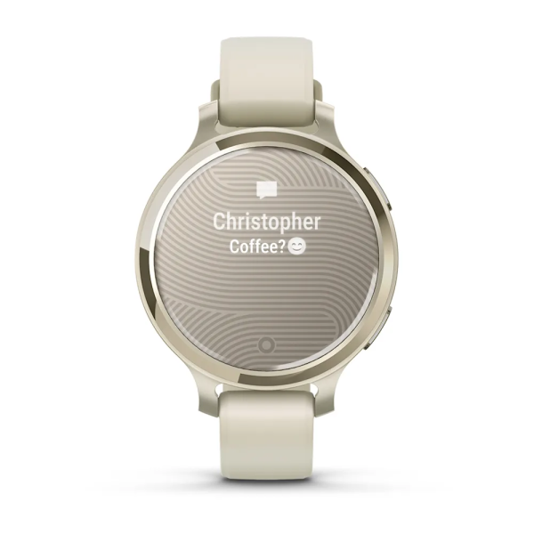 Garmin Lily 2 Active Lunar Gold Kemik Silikon Kayışlı