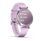 Garmin Lily 2 Metalik Lila Lila Silikon Kayışlı