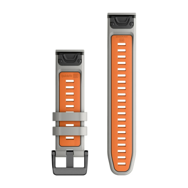 Garmin Quickfit 22 mm Yedek Kayış - Gri Turuncu