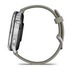Garmin Venu 4 - 45 mm Gümüş Gri Silikon Kayışlı