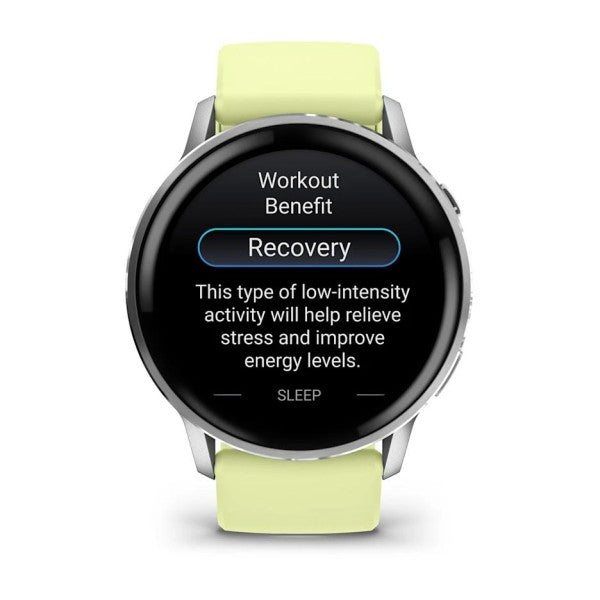 Garmin Venu 4 - 45 mm Gümüş Sarı Silikon Kayışlı