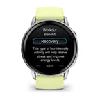 Garmin Venu 4 - 45 mm Gümüş Sarı Silikon Kayışlı