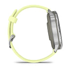 Garmin Venu 4 - 45 mm Gümüş Sarı Silikon Kayışlı