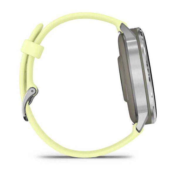 Garmin Venu 4 - 45 mm Gümüş Sarı Silikon Kayışlı