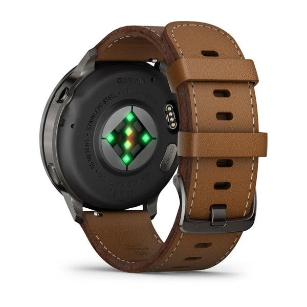 Garmin Venu 4 - 45 mm Kahverengi Deri Kayışlı