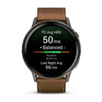 Garmin Venu 4 - 45 mm Kahverengi Deri Kayışlı