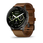 Garmin Venu 4 - 45 mm Kahverengi Deri Kayışlı