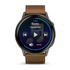 Garmin Venu 4 - 45 mm Kahverengi Deri Kayışlı