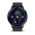 Garmin Venu 4 - 45 mm Siyah Silikon Kayışlı
