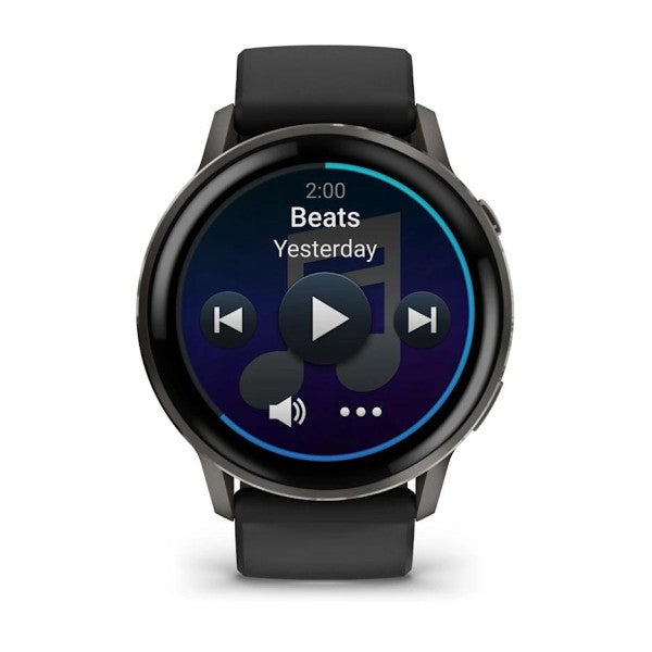 Garmin Venu 4 - 45 mm Siyah Silikon Kayışlı
