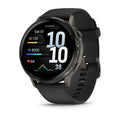Garmin Venu 4 - 45 mm Siyah Silikon Kayışlı