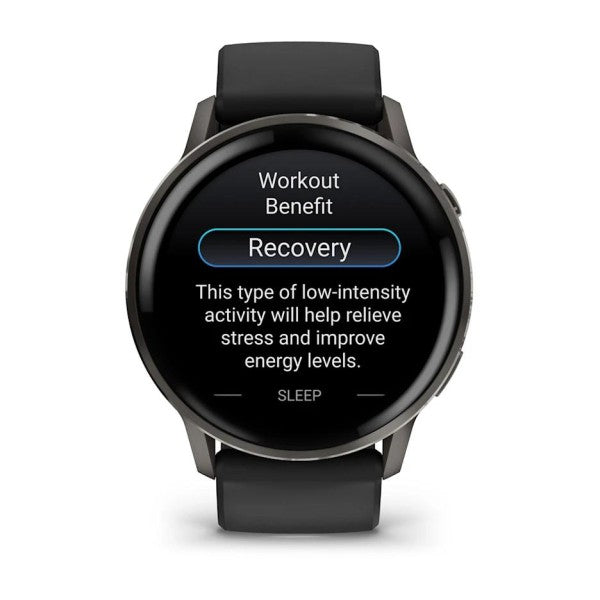 Garmin Venu 4 - 45 mm Siyah Silikon Kayışlı