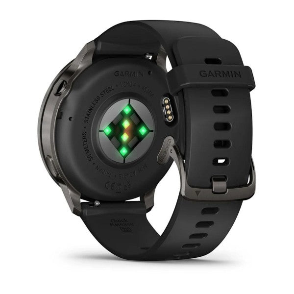 Garmin Venu 4 - 45 mm Siyah Silikon Kayışlı
