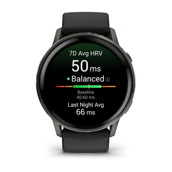 Garmin Venu 4 - 45 mm Siyah Silikon Kayışlı