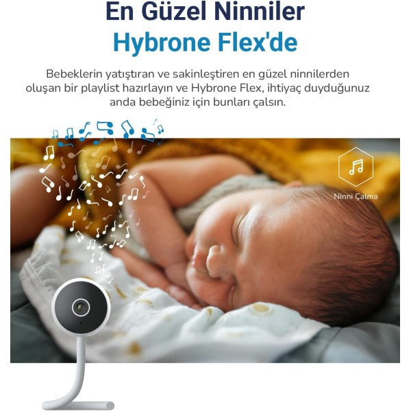 Hybrone Flex HY-CW3012-F Bebek Gece Görüşlü Wi-Fi Güvenlik Kamerası