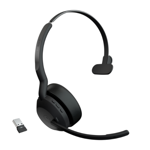 Jabra Evolve2 55 Mono Link380a Ms Kablosuz Kulak Üstü Kulaklık