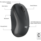 Logitech M240 Bluetooth Kablosuz Kurumsal Mouse - Siyah (910-007182)
