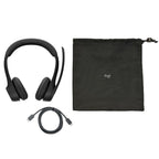 Logitech Zone 305 Kablosuz Kurumsal Kulaklık - Midnight Black (2.4GHz / Bluetooth) UC Bundle - 935-BUNDLE