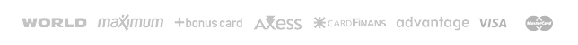 World, Maximum, Bonus, Axess, CardFinans, Advantage, Visa, Mastercard